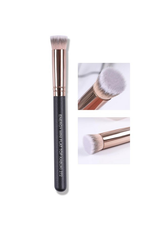 Small Foundation Brush Small Flat Top Concealer Brush Under Eye For Settingbuffingblending With Liquid Cream Powder Cosmetics Vegan Synthetic Bristles Face Makeup Brush