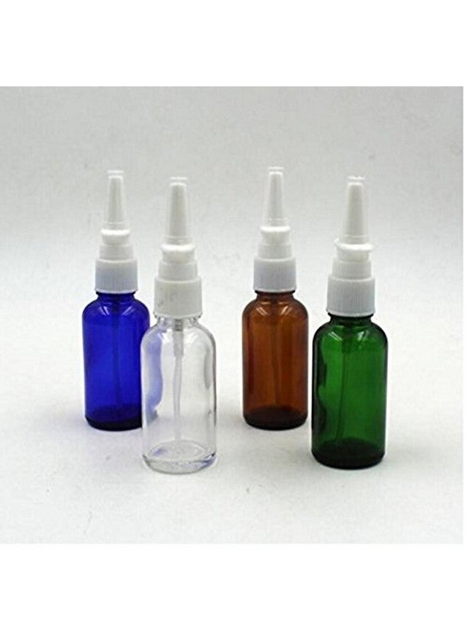 30Ml 6Pcs /1 Ounce Amber Glass Empty Nasal Sprayers Bottle