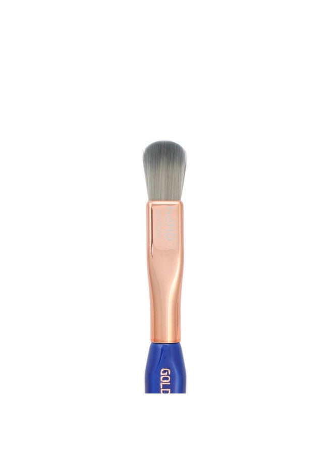 Professional Makeup Brush Golden Triangle 792 Eye Double Dome Blender With All Vegan And Soft Synthetic Fibers For Effortless Application And Blending (Blue 1Pc)