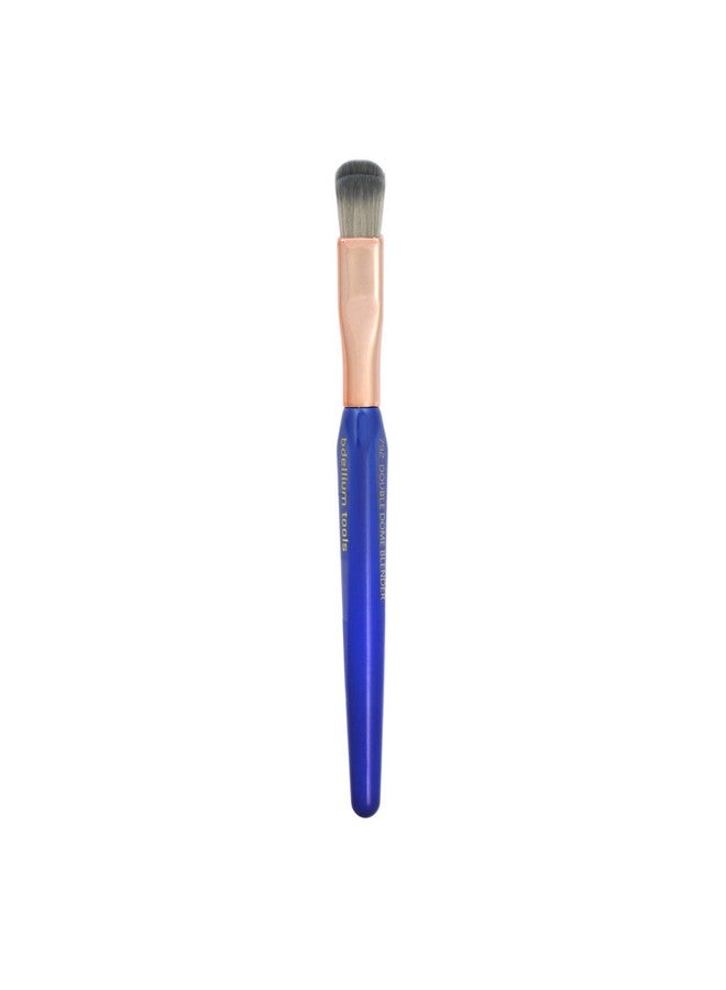 Professional Makeup Brush Golden Triangle 792 Eye Double Dome Blender With All Vegan And Soft Synthetic Fibers For Effortless Application And Blending (Blue 1Pc)