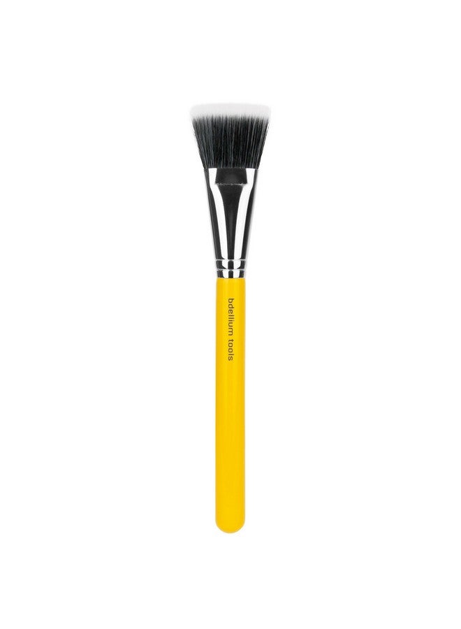 Professional Makeup Brush Studio Series 966 Duo Fibre Face Shading With Soft Synthetic Fibers For Effortless Blending Contouring And Shading (Yellow 1Pc)