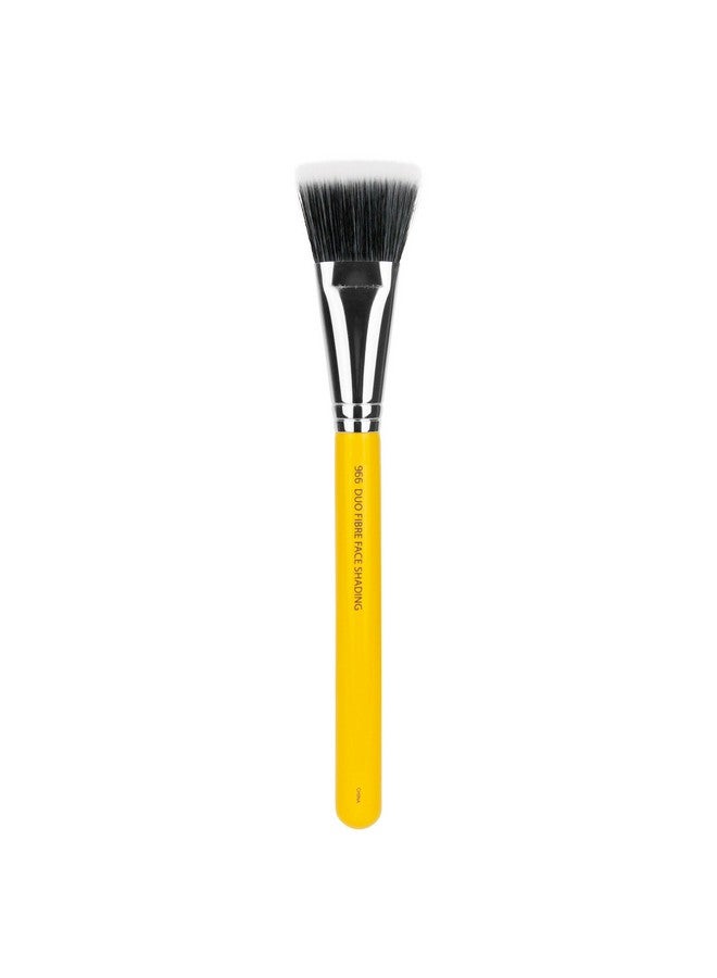 Professional Makeup Brush Studio Series 966 Duo Fibre Face Shading With Soft Synthetic Fibers For Effortless Blending Contouring And Shading (Yellow 1Pc)