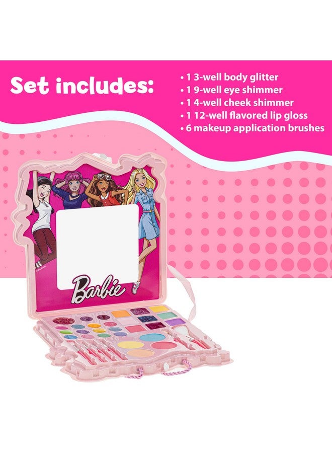 Nley Girl Soft Case Vanity Set Includes Lip Gloss Face Shimmer Body Glitter Cheek Shimmer & Accessories Ages 3+ Perfect For Parties Sleepovers & Makeovers