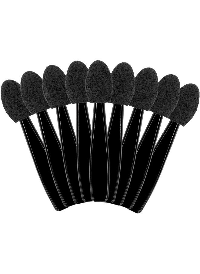 50Pcs Eyeshadow Applicators Doubleside Black Eye Shadow Brushes Short Sponge Eyeshadow Applicator Reusable Eyeshadow Applicator 1.57 Professional Eye Shadow Brushes For Makeup(Black)