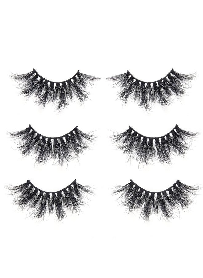 25Mm Lashes Real Mink Lashes Fluffy Dramatic False Eyelashes Mink 3 Pairs Dramatic 25Mm Real Mink Eyelashes Bulk Befacl …