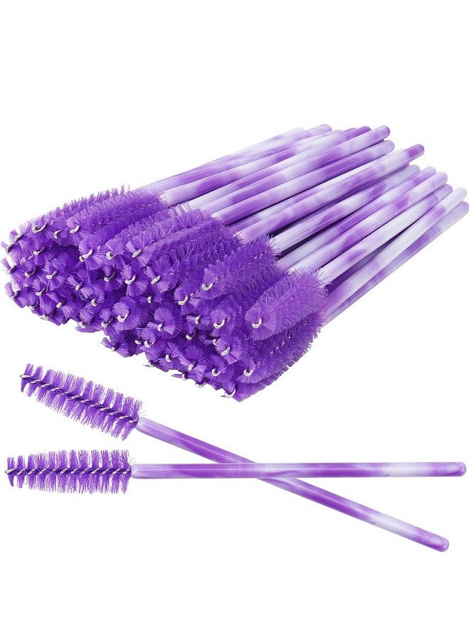 300 Pack Mascara Wands Disposable Eyelash Brush For Extensions Lash Applicators Tool Kit Deep Purple