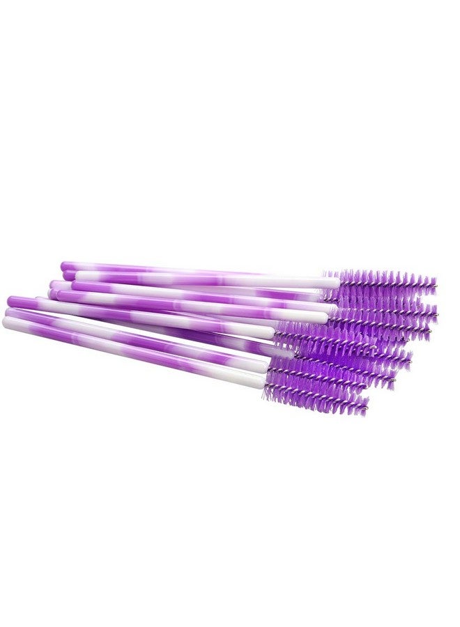 300 Pack Mascara Wands Disposable Eyelash Brush For Extensions Lash Applicators Tool Kit Deep Purple