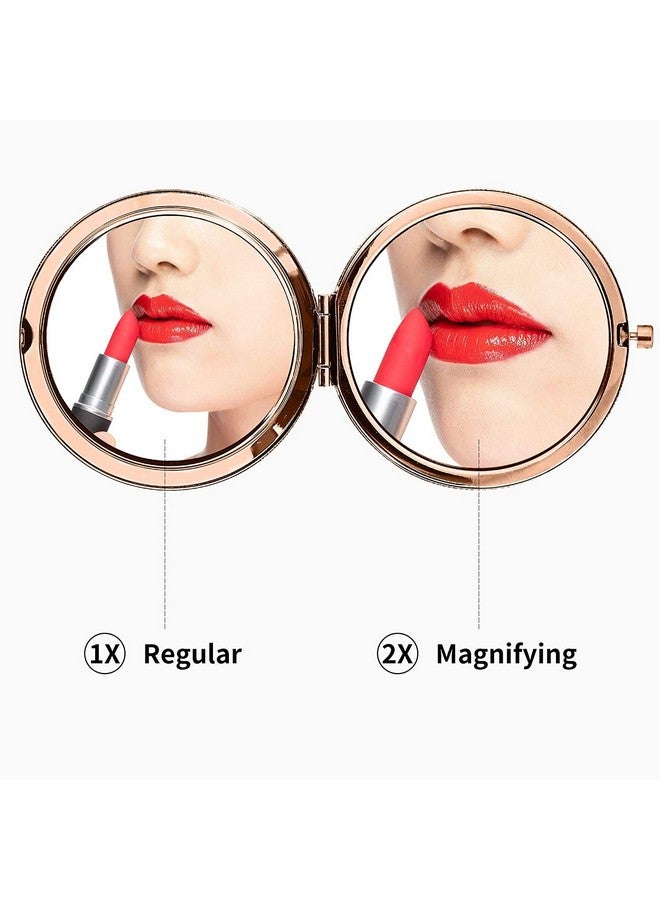 60Th Birthday Gifts For Women Stainless Steel Portable Compact Makeup Mirror Behind You All Your Memories Best 60 Years Old Birthday Gift Ideas With Gift Box Engraved Mirror For Wife Friend Rose Gold