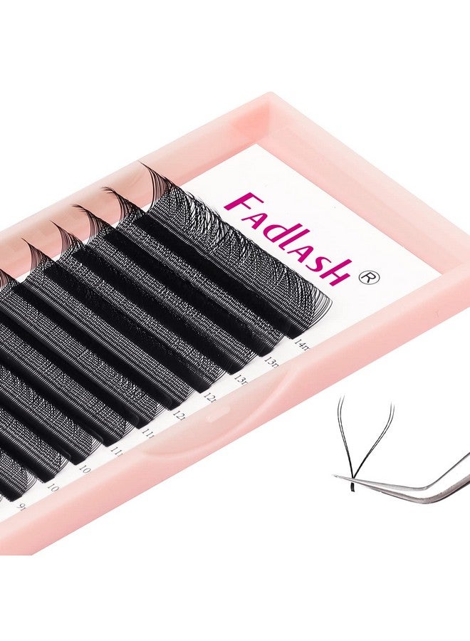 Y Lashes Extensions D Curl Mixed Tray Yy Lash Extensions Premade Fans Weave Y Shape Tips Volume Lash Extensions (Yy0.07D 814Mm Mix)