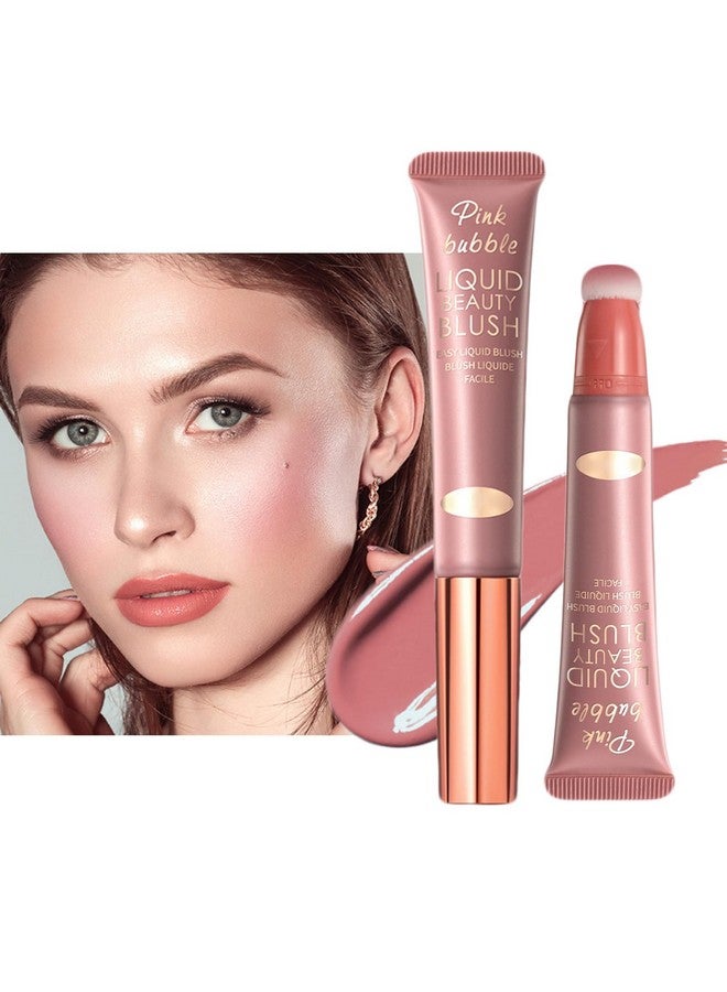 Liquid Blush Makeup Wand Velvet Cream Blush Stick For Cheeks And Lips Blush And Highlighter Stick Easily Blendable Longwearing Smudge Proof