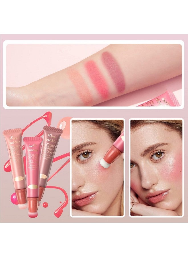 Liquid Blush Makeup Wand Velvet Cream Blush Stick For Cheeks And Lips Blush And Highlighter Stick Easily Blendable Longwearing Smudge Proof