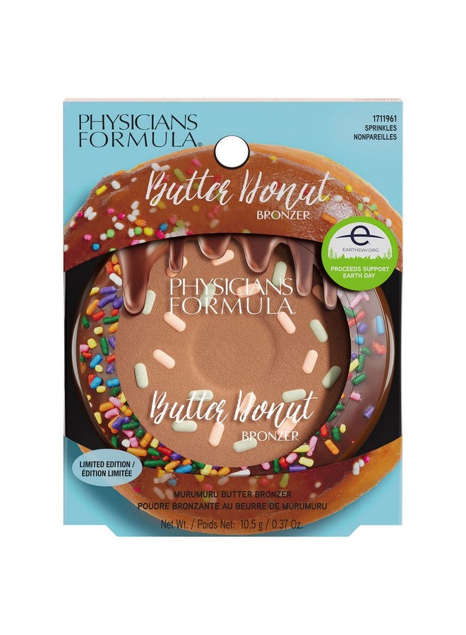 Murumuru Butter Cheat Day Donut Bronzer Lightweight Crueltyfree For Sensitive Skin Dark Shimmer Cream Bronzer 0.38Oz Sprinkles