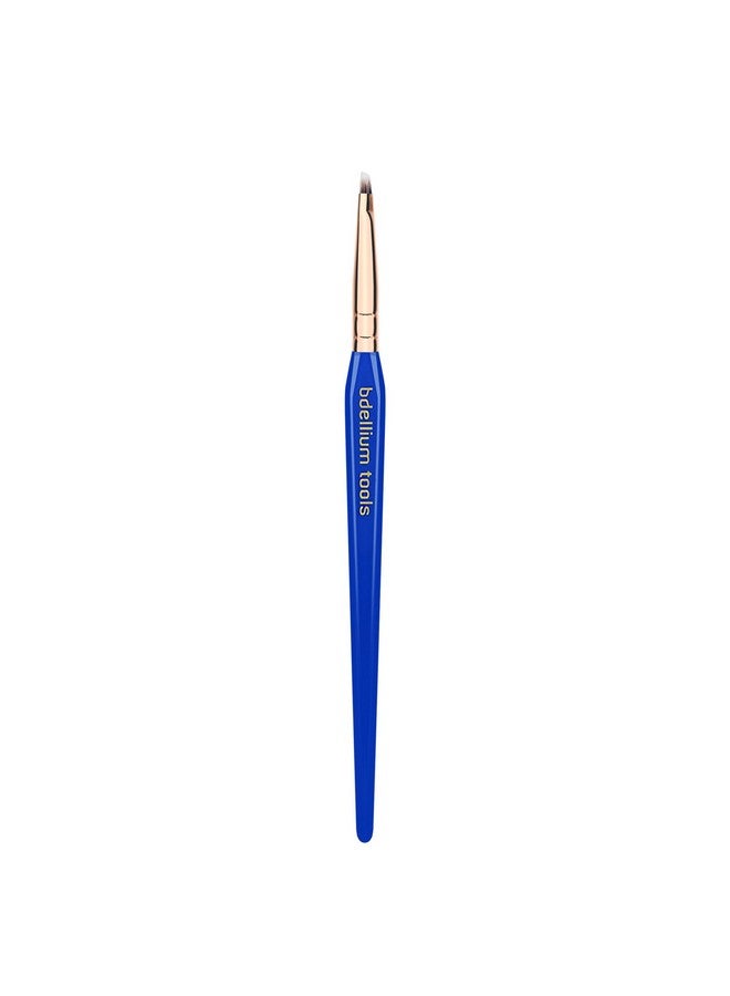 Professional Makeup Brush Golden Triangle 760 Liner/Brow With All Vegan And Soft Synthetic Fibers For Eyes & Brows (Blue 1Pc)