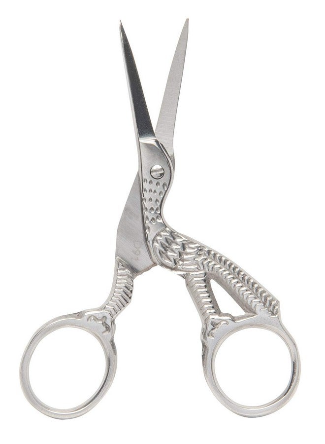 Stork Scissors For Eyebrows Silver 3.75