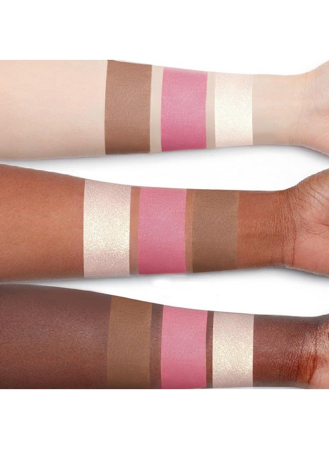 3 Pcs Cream Blush Contour Highlighter Stick For Cheeks Eyes Lips Lightweight Dewy Finish Blush Stick Waterproof Long Lasting Contour Stick Trio Wand Face Makeup Set For Girls And Women (2+5+6)