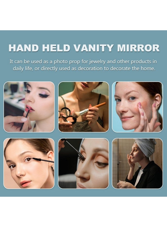 Vintage Makeup Mirror Antique Gold Resin Frame Cosmetic Mirror With Frame Decorative Mirror Tabletop Makeup Mirror Elegant European Mirror Decor For Bathroom Bedroom