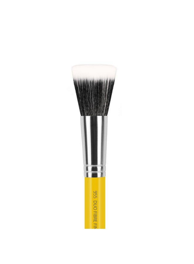 Professional Makeup Brush Studio Series 955 Finishing With Soft Synthetic Fibers For Stippling Lightweight Application (Yellow 1Pc)