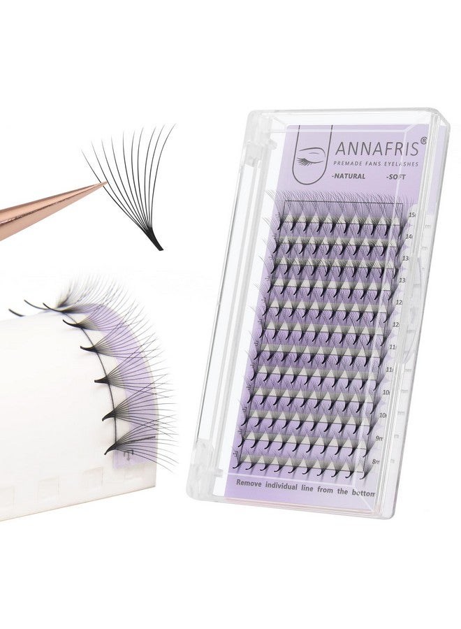 Premade Fans Eyelash Extensions 12D Thickness 0.05 D Curl 815Mm Mix Short Stem Pointy Base Premade Volume Lash Extensions C D Curl(12Dd0.05815Mm Mix)