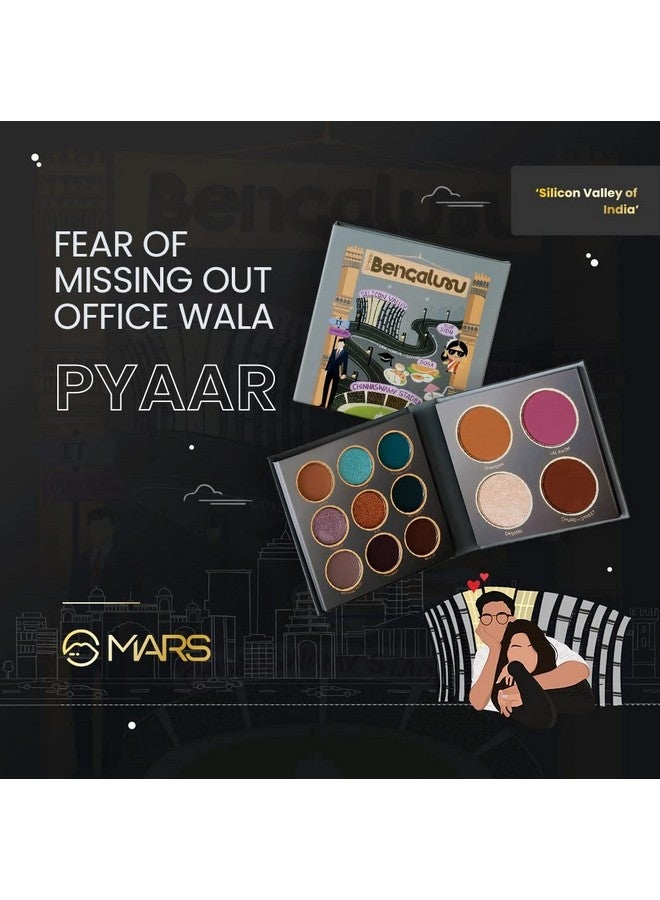 The City Paradise Makeup Kit Highly Pigmented And Blendable 9 Eyeshadow Palette With 1 Highlighter Blusher Bronzer & Compact Powder Each (16.0 Gm) (08Ahmedabad)