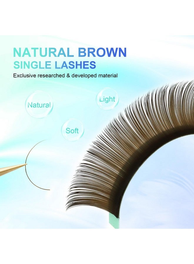 Natural Brown Color Eyelash Extensions 0.15Mm B Curl 715Mm Mix Tray Individual Lashes Classic Faux Mink Volume 20 Rows Soft Eyelash Supplies