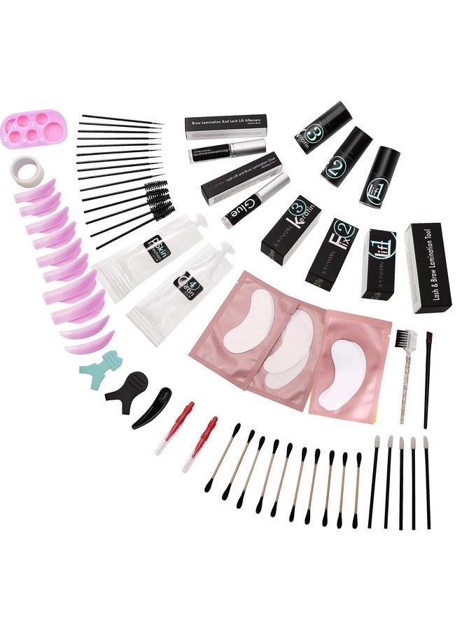 Lash Lift Brow Lamination Kit 7 Minutes Perm Lash Rapid Eyelash Perming Kit With Silicone Shield & Tool Durable Lash Lifts Curling Lash 6 Week Full Eyebrow Lamination Set Diy At Home Easily