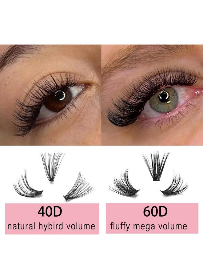 Lash Clusters Kit 320 Pcs 40D+60D Diy Individual Lashes 818Mm Natural Look Eyelash Extensions D Curl Wispy Individual Cluster Lashes Diy At Home Lash Extension Fluffy Eyelash Clusters By Befacl