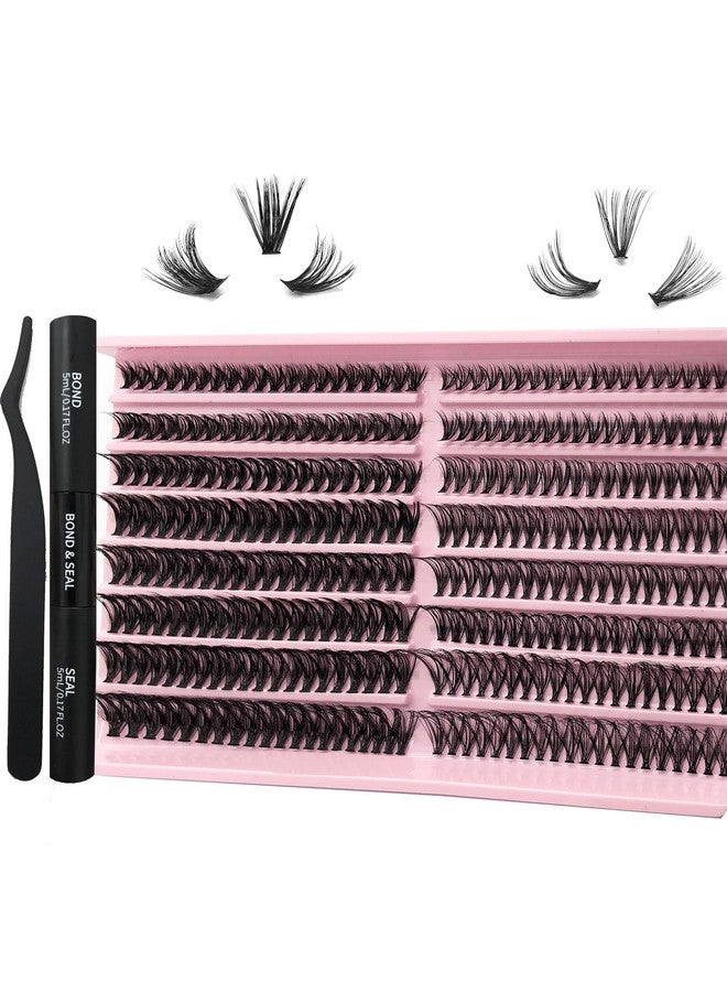 Lash Clusters Kit 320 Pcs 40D+60D Diy Individual Lashes 818Mm Natural Look Eyelash Extensions D Curl Wispy Individual Cluster Lashes Diy At Home Lash Extension Fluffy Eyelash Clusters By Befacl