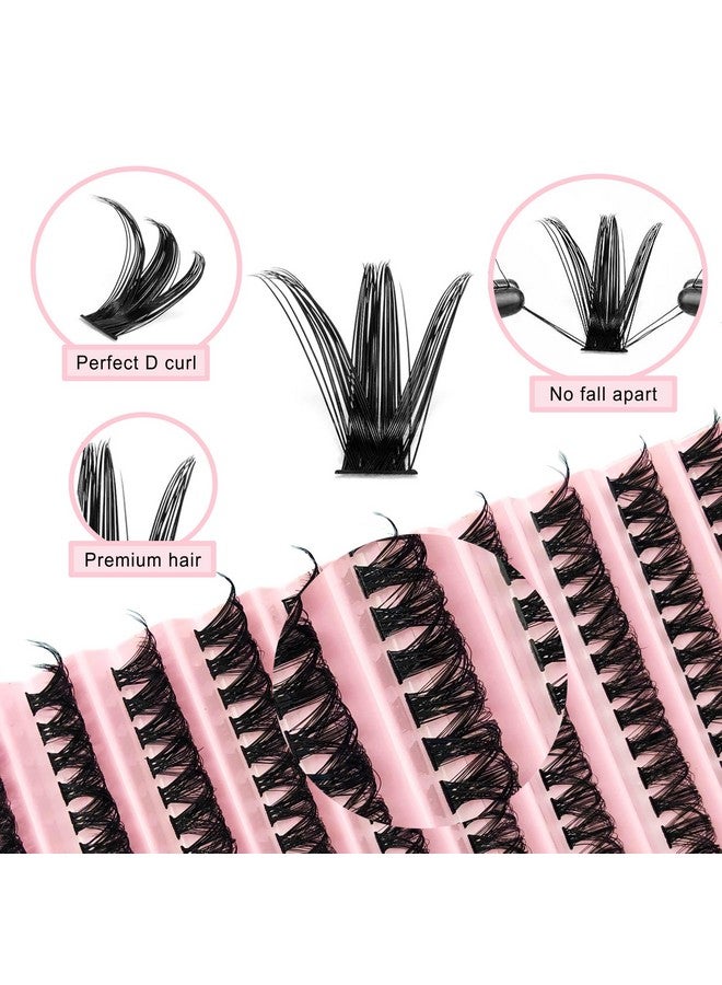 Lash Clusters Kit 320 Pcs 40D+60D Diy Individual Lashes 818Mm Natural Look Eyelash Extensions D Curl Wispy Individual Cluster Lashes Diy At Home Lash Extension Fluffy Eyelash Clusters By Befacl