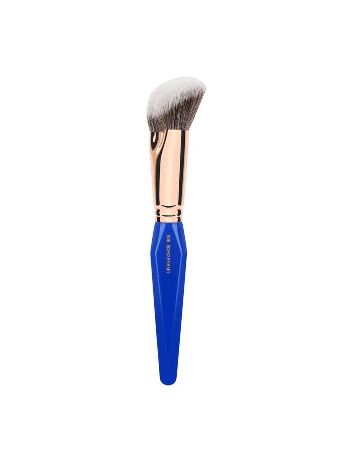 Professional Makeup Brush Golden Triangle 988 Bdhd Phase I With All Vegan And Soft Synthetic Fibers For Precise Application & Blending (Blue 1Pc)