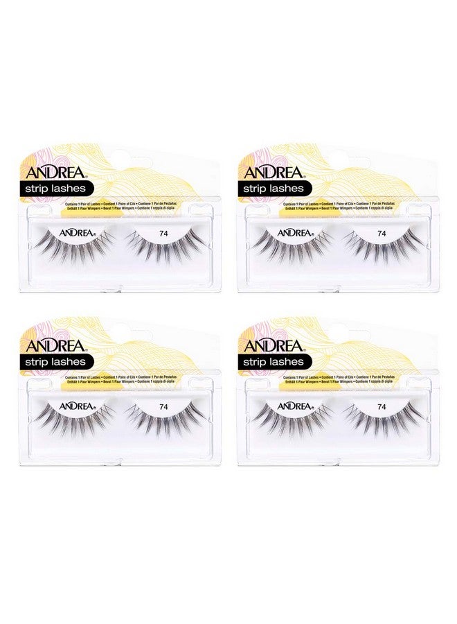 False Lashes Style 74 Black 4 Pairs
