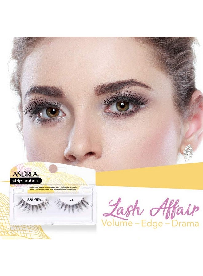 False Lashes Style 74 Black 4 Pairs