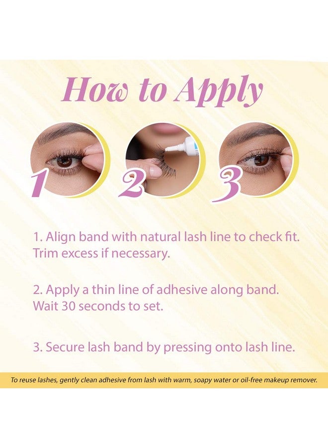 False Lashes Style 74 Black 4 Pairs