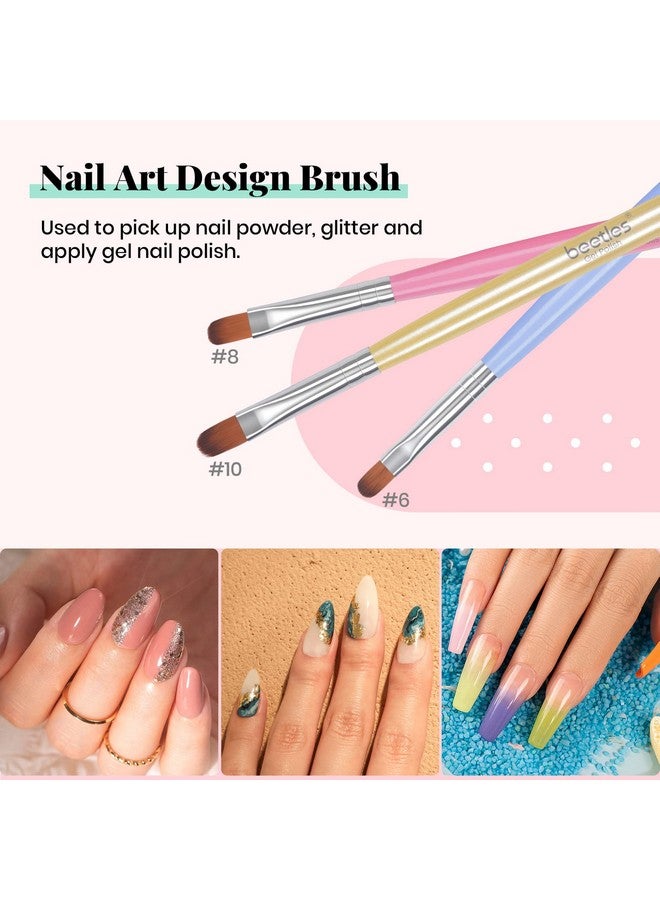 Beetles Gel Nail Brush 7Pcs Nail Art Brushes Nail Art Tips Nail Brushes For Nail Art Nail Painting Brush Pen Set For Home And Salon Use Decoration