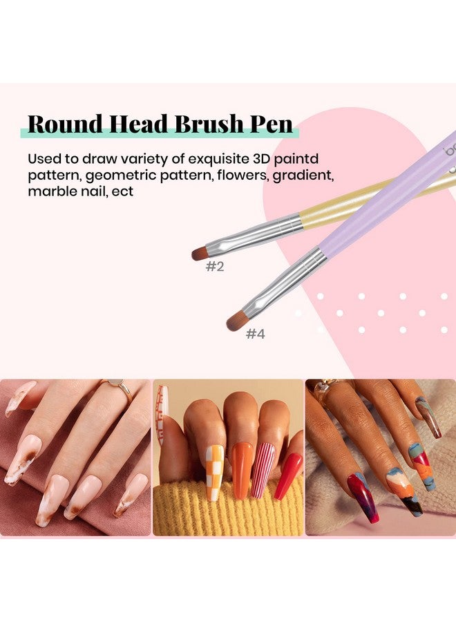 Beetles Gel Nail Brush 7Pcs Nail Art Brushes Nail Art Tips Nail Brushes For Nail Art Nail Painting Brush Pen Set For Home And Salon Use Decoration