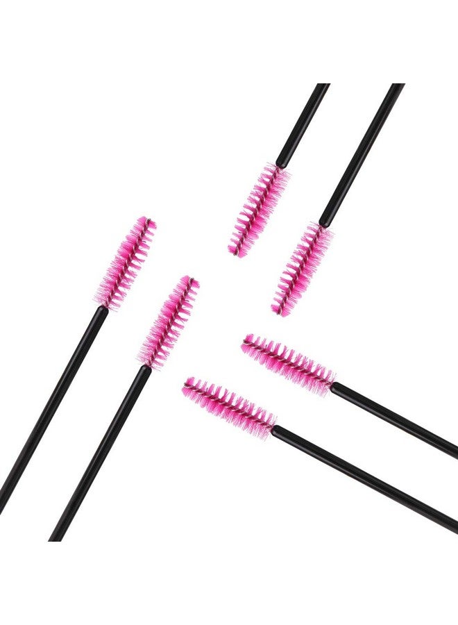 100 Pcs Disposable Eyelash Brushes Mascara Brushes Eye Lash Eyebrow Applicator Cosmetic Makeup Brush Tool Kits (Blackrose)