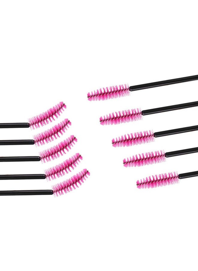 100 Pcs Disposable Eyelash Brushes Mascara Brushes Eye Lash Eyebrow Applicator Cosmetic Makeup Brush Tool Kits (Blackrose)