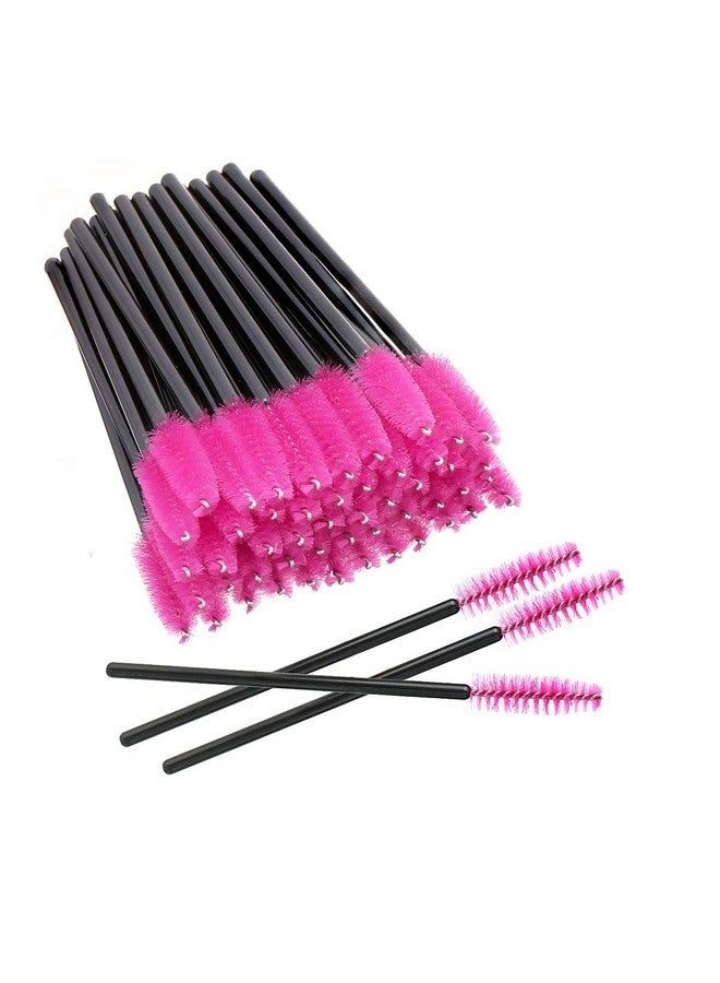 100 Pcs Disposable Eyelash Brushes Mascara Brushes Eye Lash Eyebrow Applicator Cosmetic Makeup Brush Tool Kits (Blackrose)