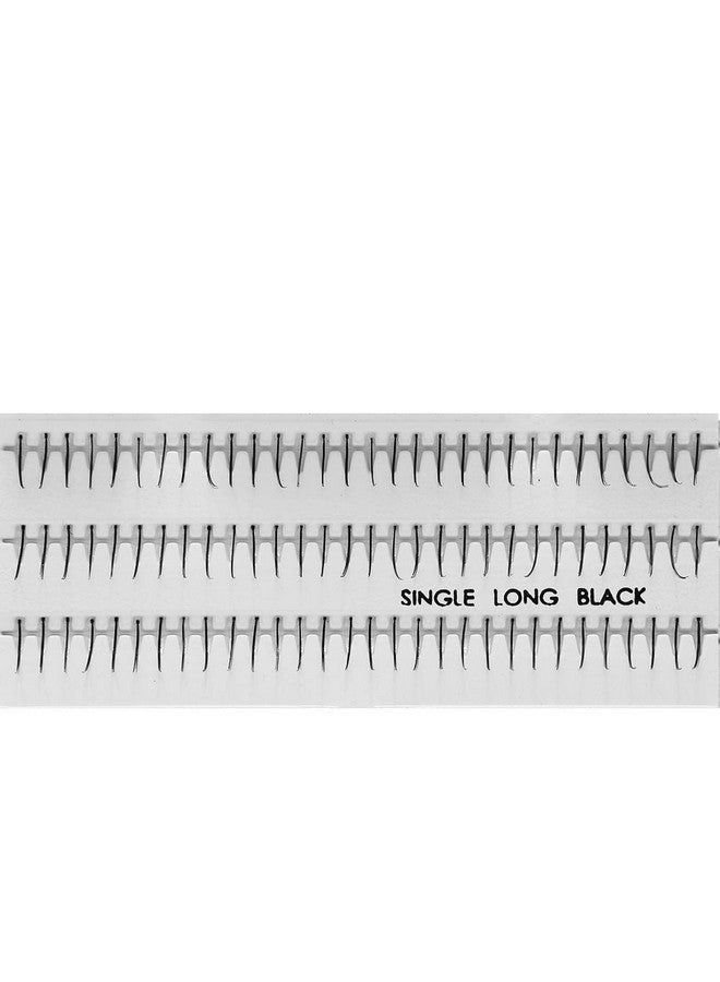 Professional 10Packs Eyelashes Single Black (Long)