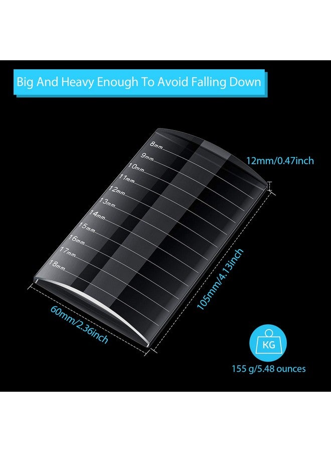 2 Pieces Eyelash Pallet Eyelash Extension Tray Crystal Pallet Bigger Size Glass Pallet Lashes False Lash Tray Strip Adhesive Glue Holder For Eyelash Extensions 4.13 X 2.36 X 0.47 Inch