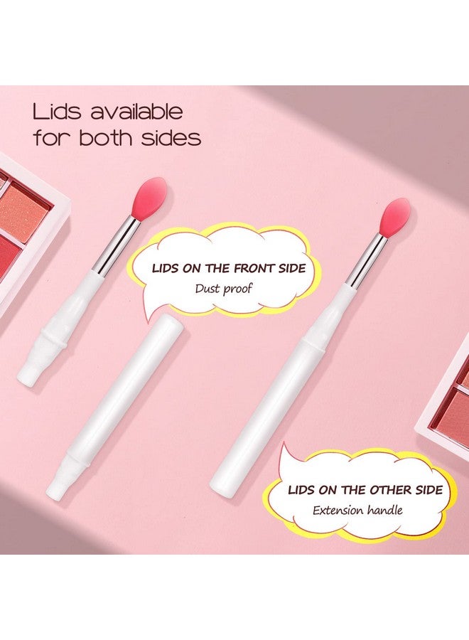 Silicone Lip Brushes 8 Pcs Makeup Beauty Lipstick Brushes With Cap Lip Applicator Brushes For Lipstick Lip Gloss Lip Mask Eyeshadow Multicolored