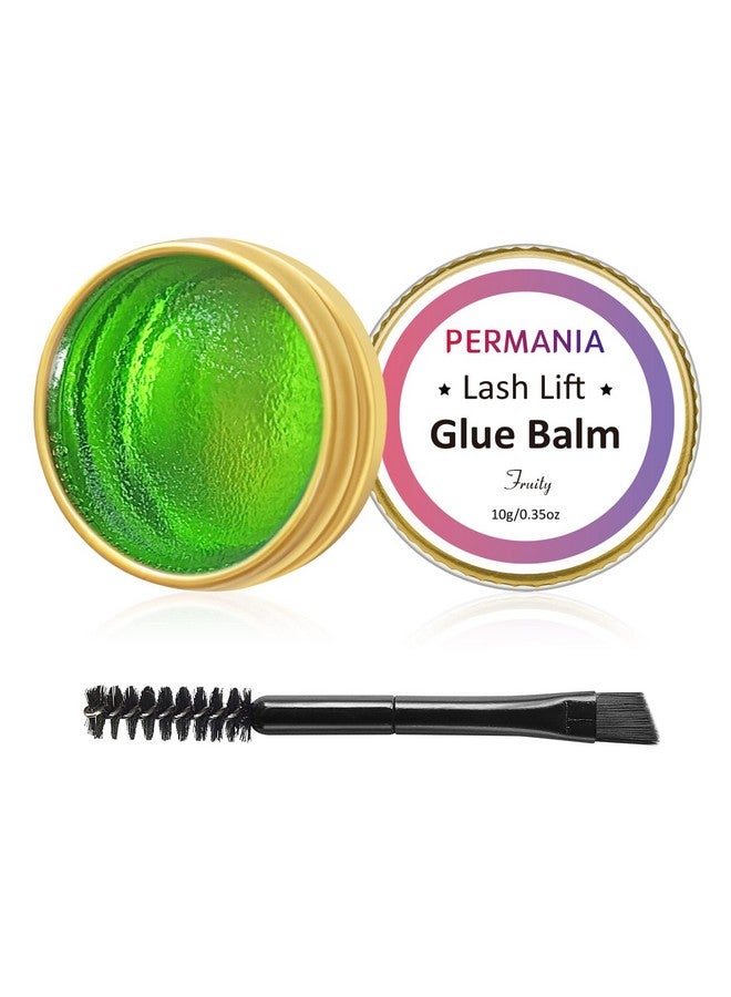 Lash Glue Balm Eyelash Lifting Adhesives Strong Hold And Perfectly Shaped Eyebrows For Brow Lamination Kit Lash Lift Balm Bright Colors & Fruity Flavours Fast Drying & Waterproof (Green)