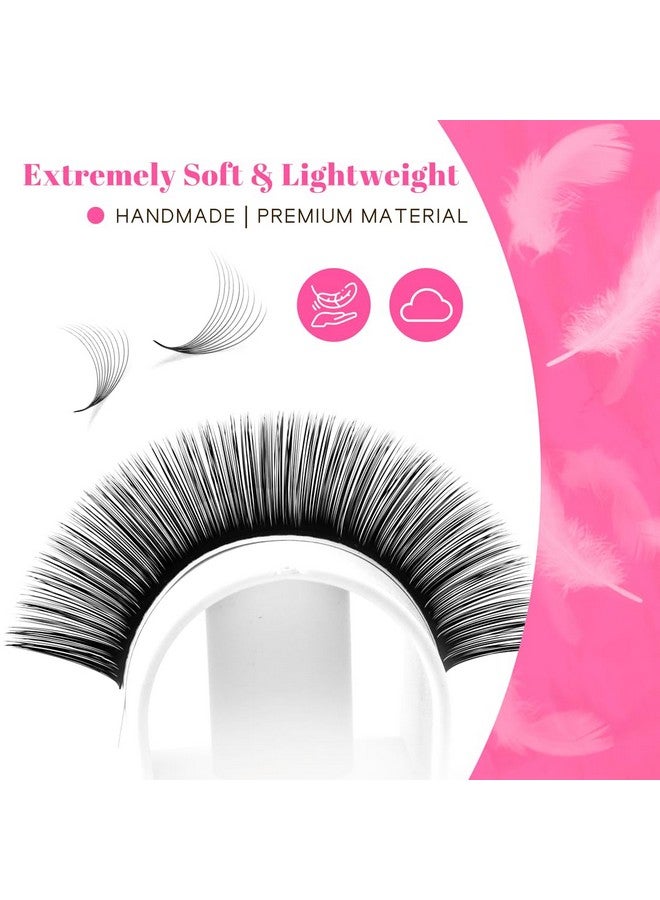 Cashmere Easy Fan Lash Extensions Self Fanning Volume Lash Extensions 0.05Mm D Curl 1419Mm Mix Length Matte Black Mega Volume Lash Extensions (0.05D1419Mm)