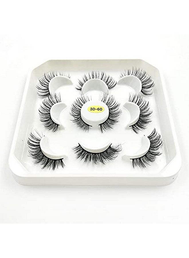 Wholesale 5 Pairs 25Mm 3D Fluffy False Eyelashes Natural Faux Mink Strip Exquisite Packaging (5D23)