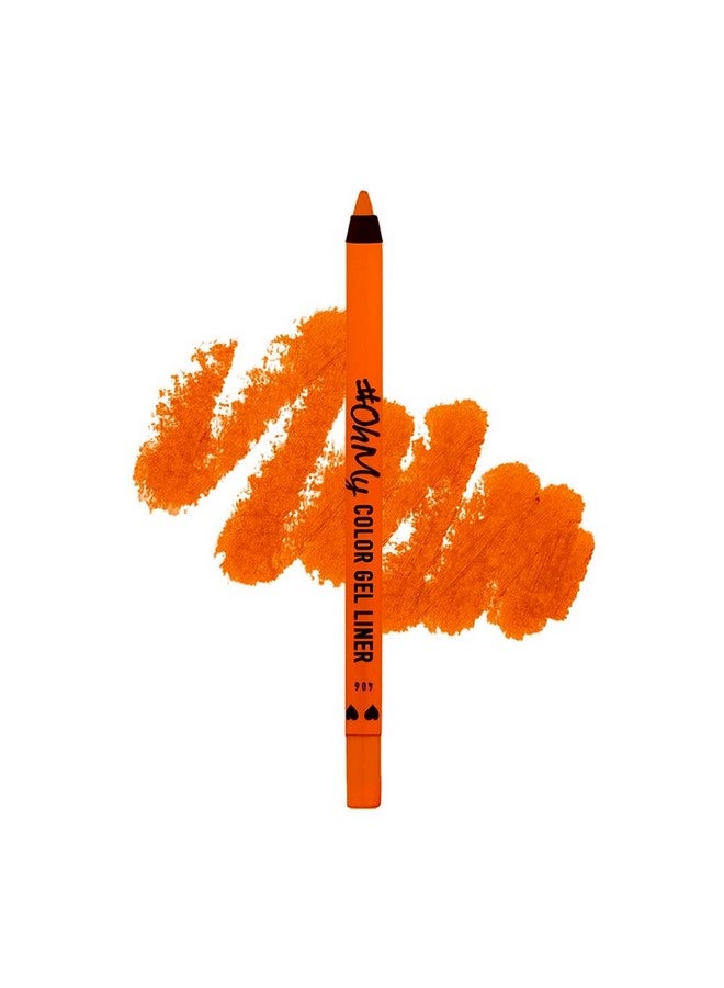 406 Oh My Color Gel Eyeliner Orange Creamy Texture Hypoallergenic & Super Long Lasting Eyeliner Glides Effortlessly Vibrant Shades Crueltyfree Eyeliner Waterproof Pencil 1.4Gm