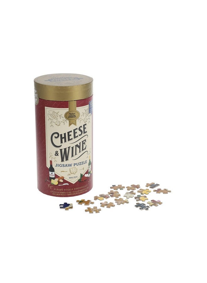 Cheese + Wine 500 Piece Jigsaw Puzzle