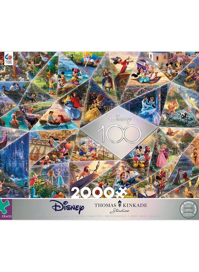 Disney'S 100Th Anniversary Thomas Kinkade 100Th Anniversary Collage 2000 Piece Jigsaw Puzzle 38 X 26