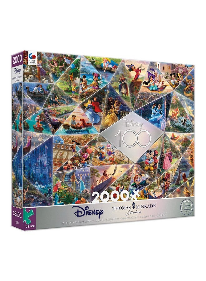 Disney'S 100Th Anniversary Thomas Kinkade 100Th Anniversary Collage 2000 Piece Jigsaw Puzzle 38 X 26