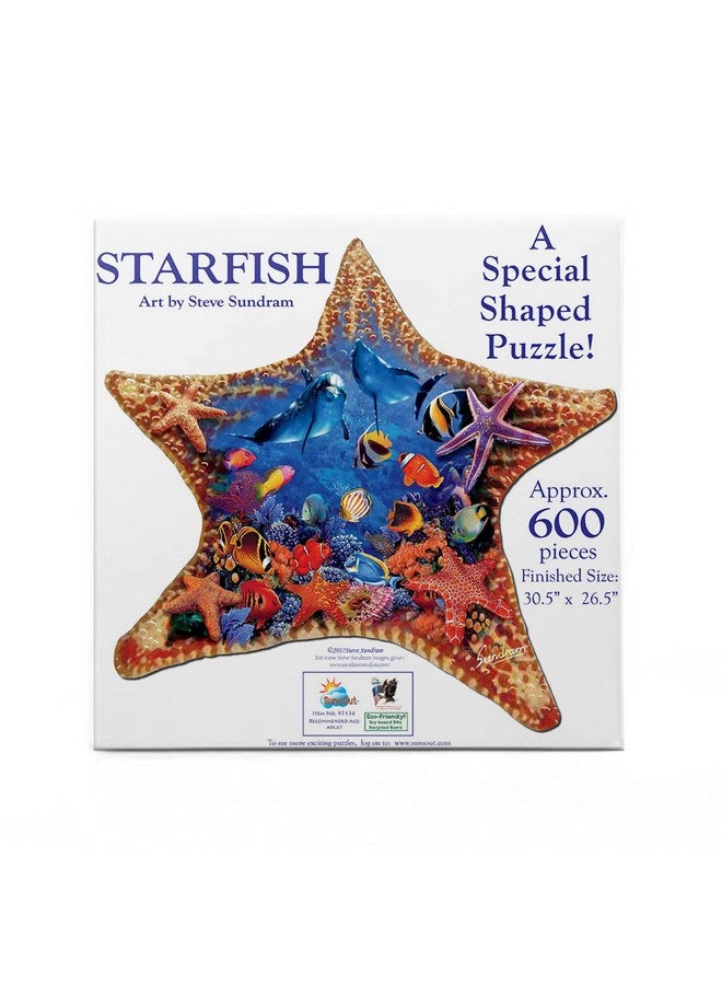 Inc Starfish 600 Pc Special Shape Jigsaw Puzzle By Artist: Steve Sundram Finished Size 30.5 X 26.5 Mpn 97136