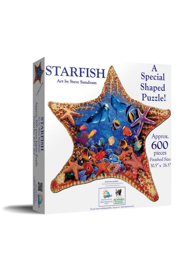 Inc Starfish 600 Pc Special Shape Jigsaw Puzzle By Artist: Steve Sundram Finished Size 30.5 X 26.5 Mpn 97136