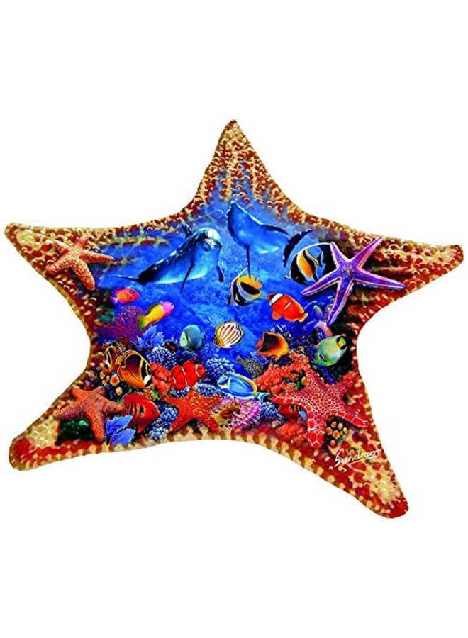 Inc Starfish 600 Pc Special Shape Jigsaw Puzzle By Artist: Steve Sundram Finished Size 30.5 X 26.5 Mpn 97136